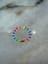 Rainbow Crystal Stretch Ring