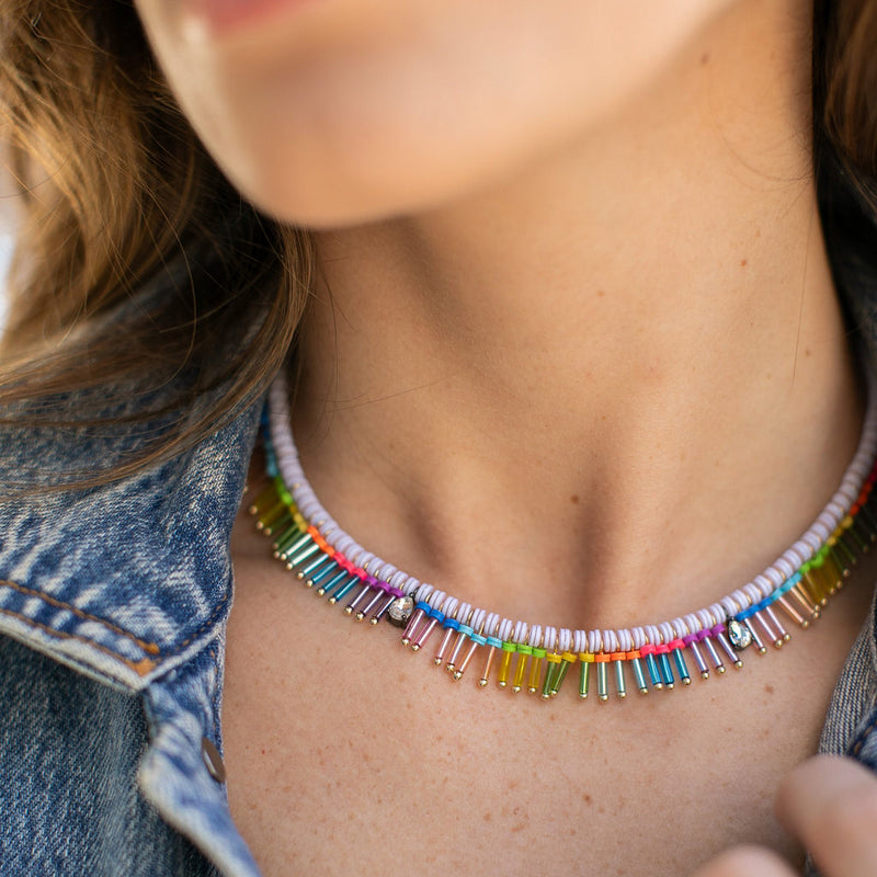On The Fringe Necklace | White Out