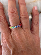 Rainbow Crystal Stretch Ring