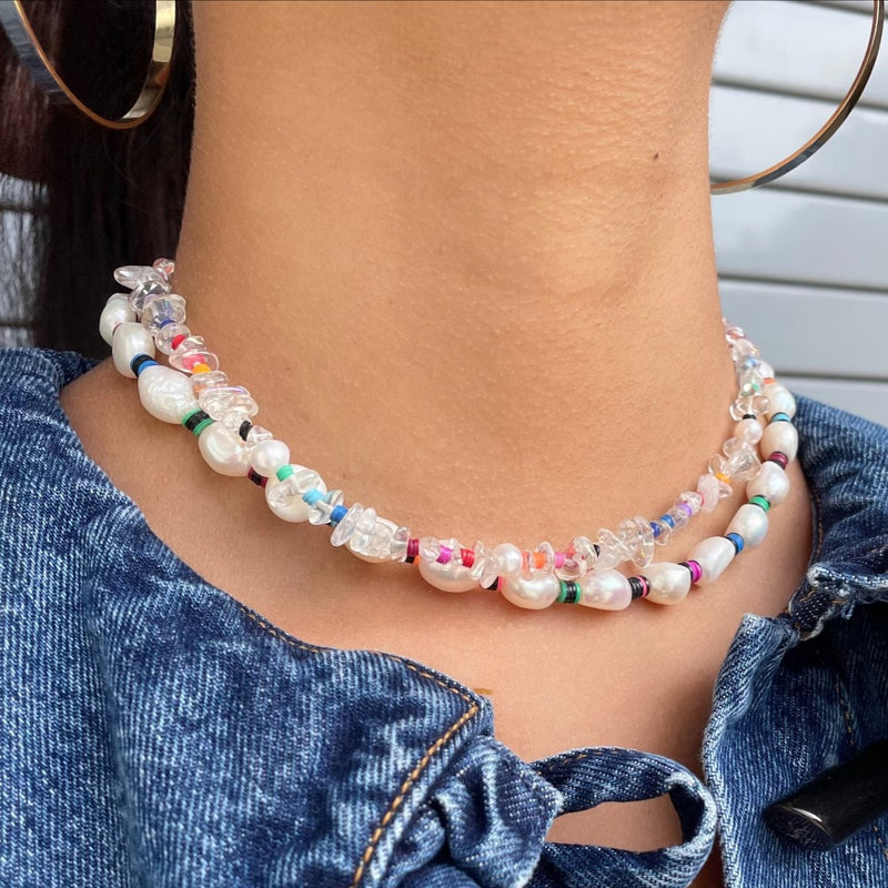 Frances Collar and Rock Candy Double Stack Necklace | Taste The Rainbow + Throwing Shade