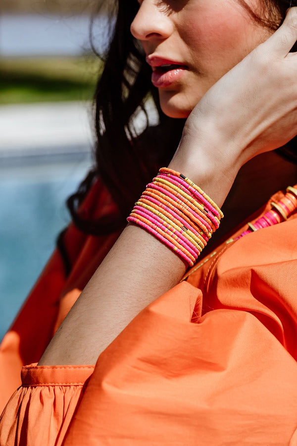 Heishi Bead Bracelet Stack | At The Copa