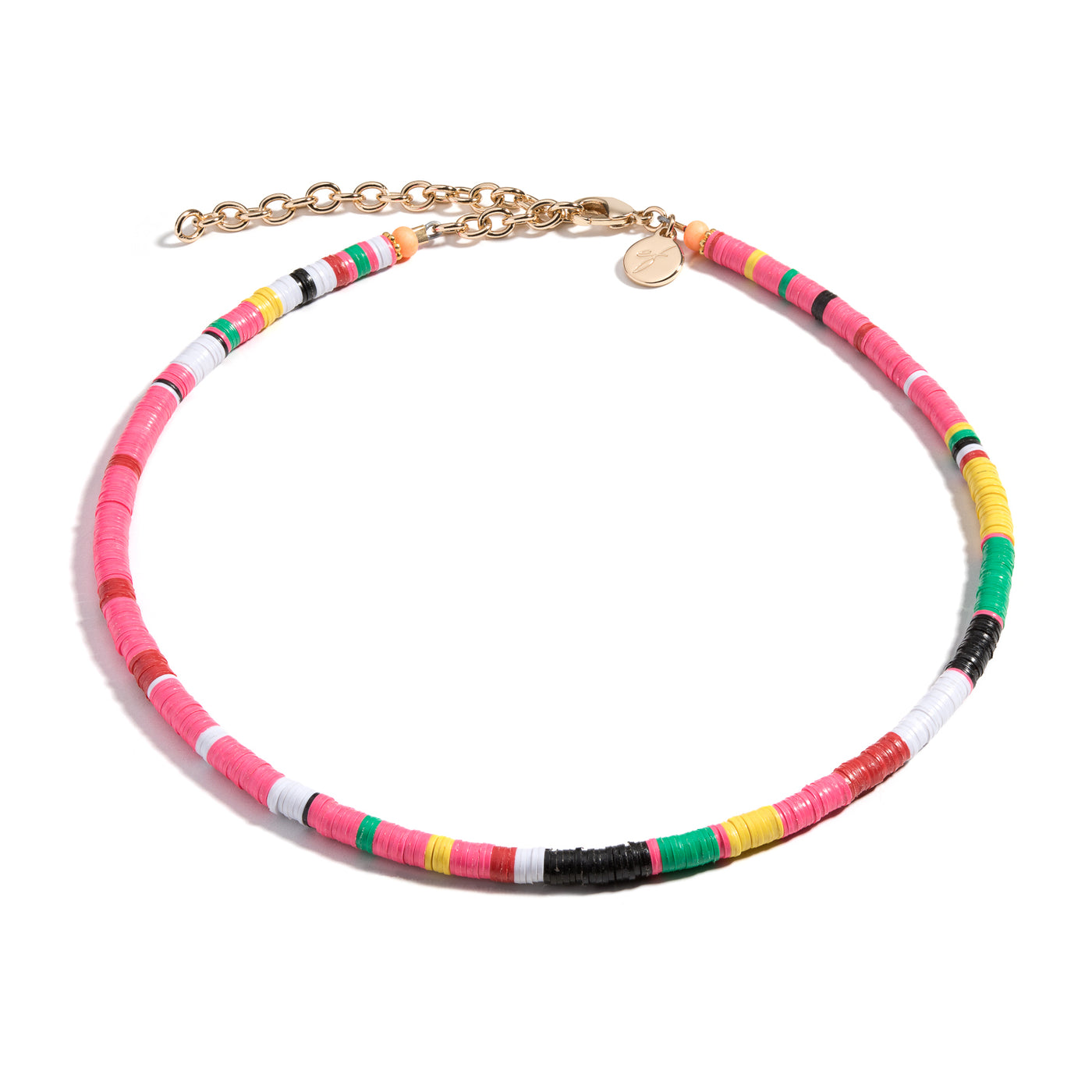 Louise Choker Necklace Kiara Neon Salmon | Elsie Frieda