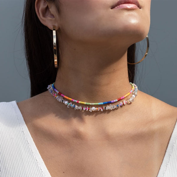 Rock Candy Collar and Louise Choker Double Stack Necklace| Throwing Shade + Tutti Frutti